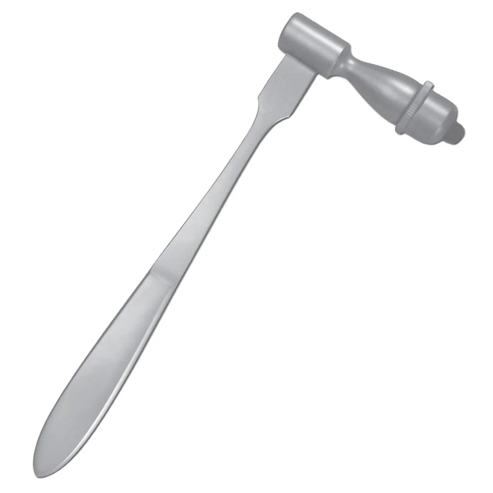 Хирургические перкуссионные молотки Traube из нержавеющей стали с резиновым нейрологическим молотком Babinski для тренировки реакции