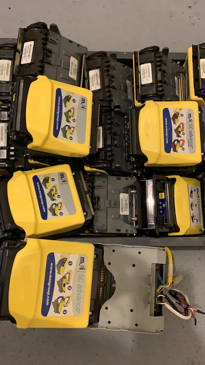 Used bill acceptors note readers recycler bank note validators