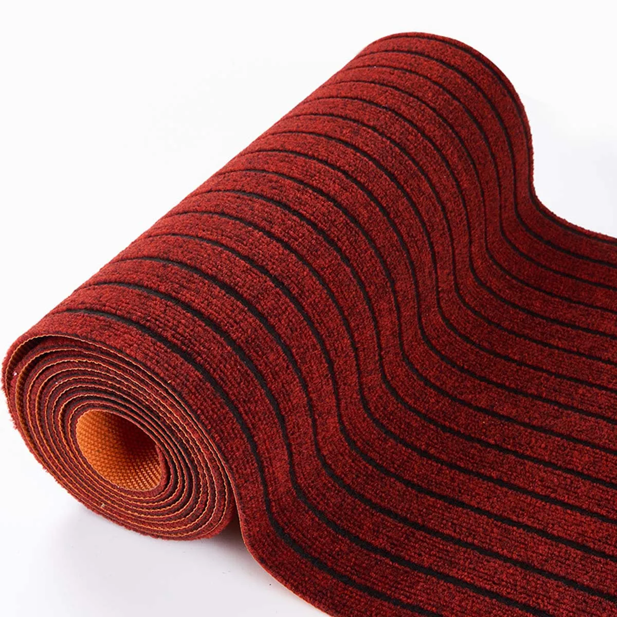 Seven Rib Doormat Custom Outdoor Polyester Floor Carpet Striped New Design Washable Welcome Mats Front Door Office Hallway