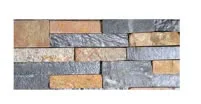 Best Price Sunset Multi Color Slate Stacked Natural Stone Ledger Panel for Wall Cladding Exterior Interior Decor Villa Resort