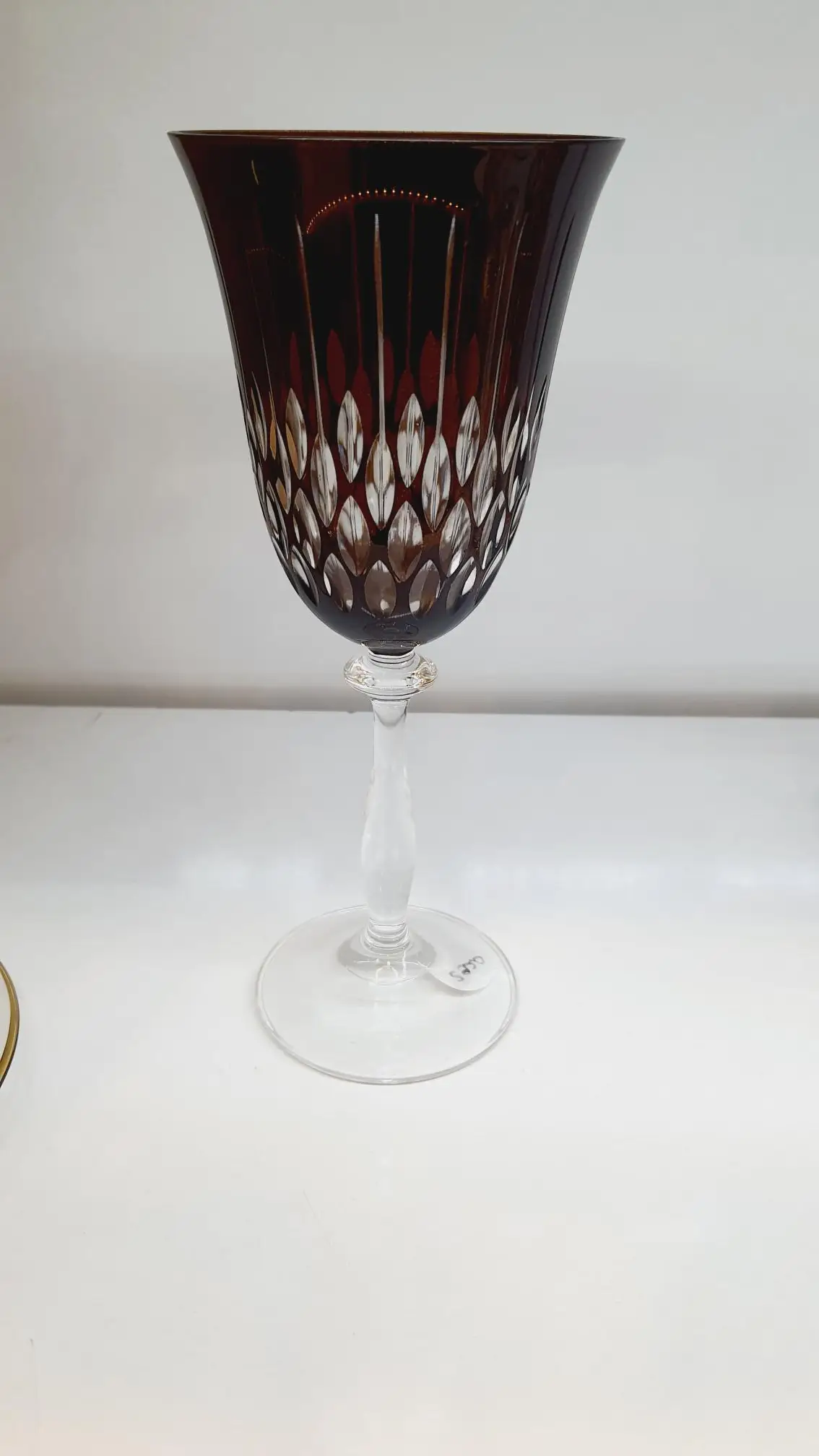 ZUMRUT Red Wine Colored Gilded Gold Glass Wedding Soft Drink Premium Crystal Cocktail Glass Beverage Cup Cold Drinking Wholesale