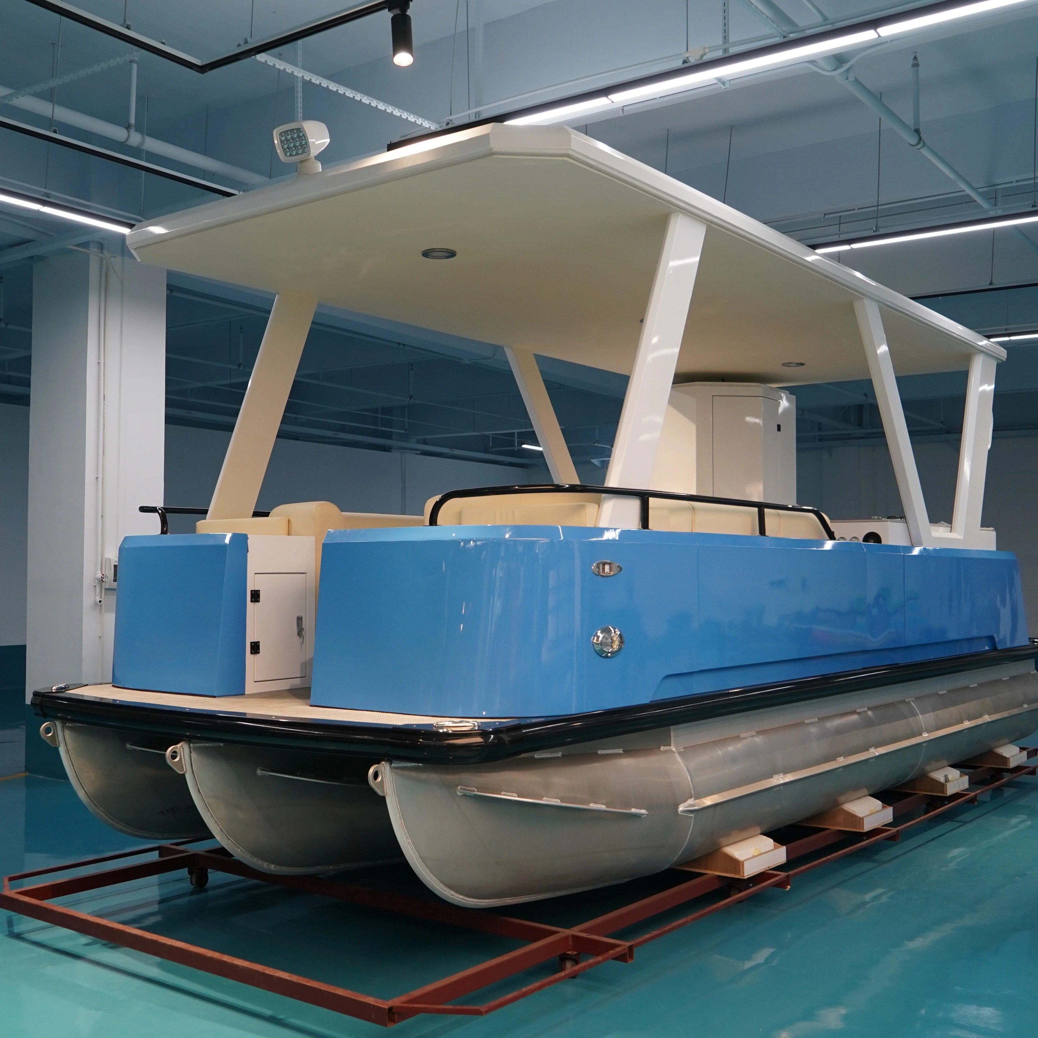 22ft Горячая Распродажа Новый энергетический Электрический мотор понтонная лодка для озера и речной рыбалки семейных вечеринок