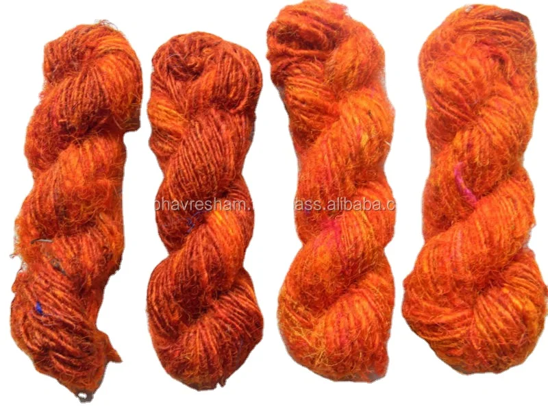 Wholesale Top Selling Recycled Silk Sari Fabric Yarn Dyed In Solid Colours Suitable For Fibre Stores