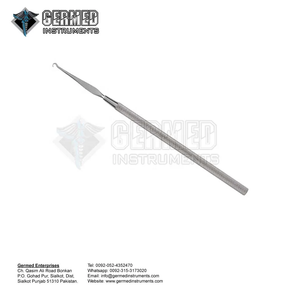 Made in Sialkot Pakistan Manufacturer Wholesaler Dealer Supplier Plastic Surgery Instruments / Barsky Skin Hook 15cm GERMED ENT