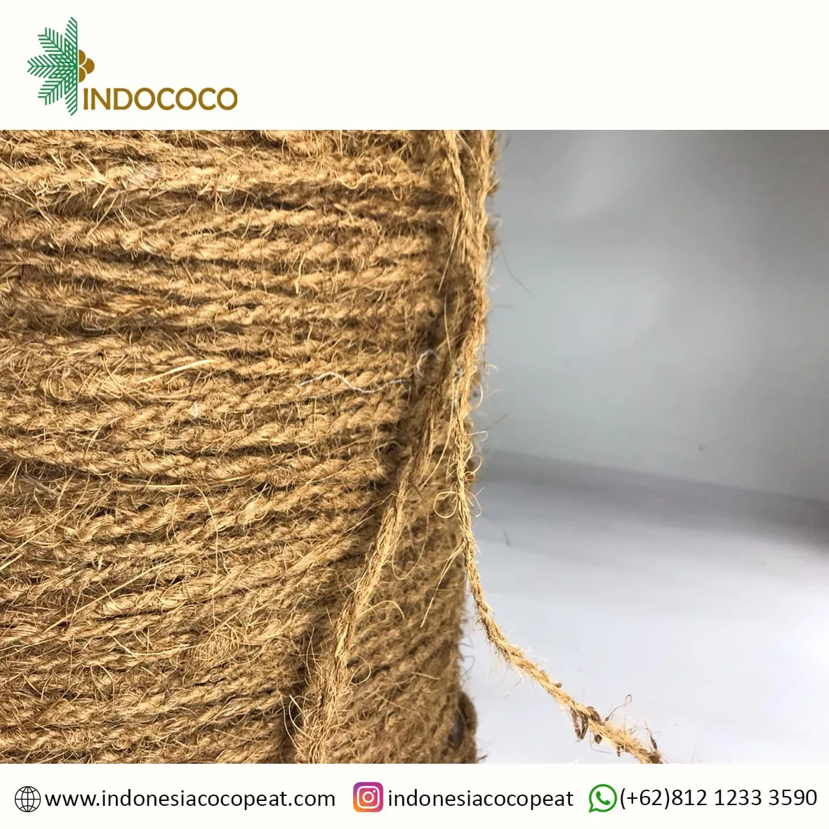 Coir Rope Coconut Coir Rope Fiber Coir Rolls Indonesia Indococo Manufacturer Export and Best Quality