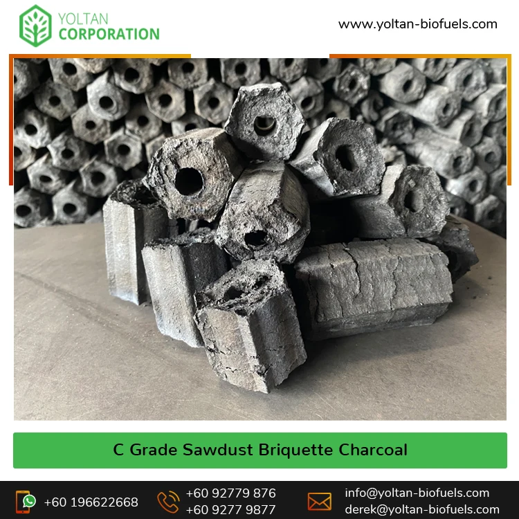 Experts in Selling Top Notch Quality Machine-Made Charcoal C Grade Sawdust Briquette Charcoal from Malaysia