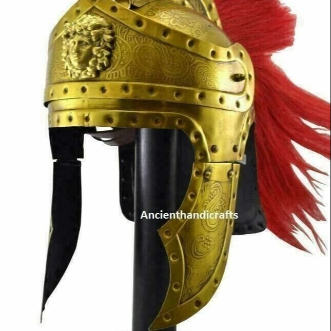 Medieval Greek Greco Roman Spartan King Leonidas 300 Movie Replica Helmet Item.