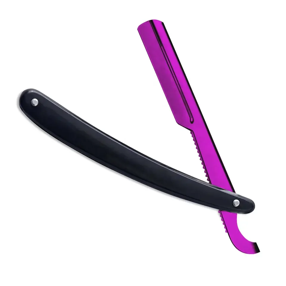 Wholesale Barber Face Straight Edge Shaving Cut Throat Razor For Men Blades Manual Metal Razors Facial Single One Twin