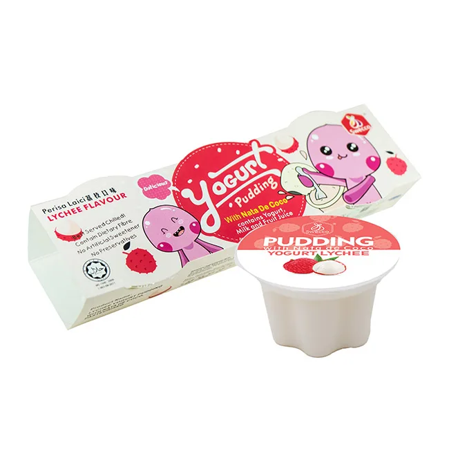 HALAL OEM ODM YOGURT LYCHEE PUDDING Refreshing dessert after dinner with Chewy Coconut Jelly