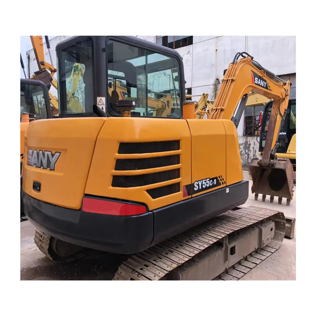 Hot selling product SANY SY55C used 5 ton mini small excavator digger high efficient hydraulic excavator in China