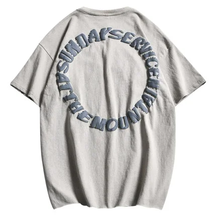 Wholesale Price Best Quality men custom Design 3d puff foam print contrast stitch t shirt For Sale