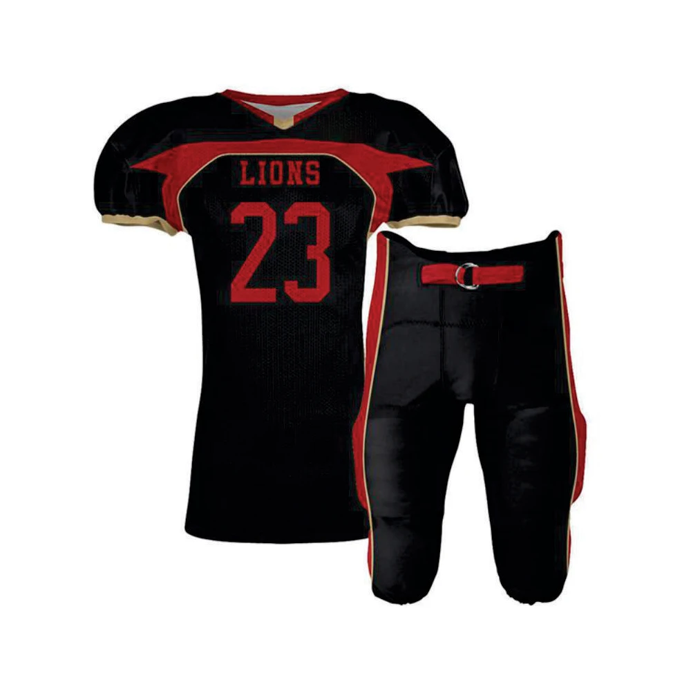 Cheap Unisex American Football Jersey Sports Uniform Set Plain Pattern Football Jerseys