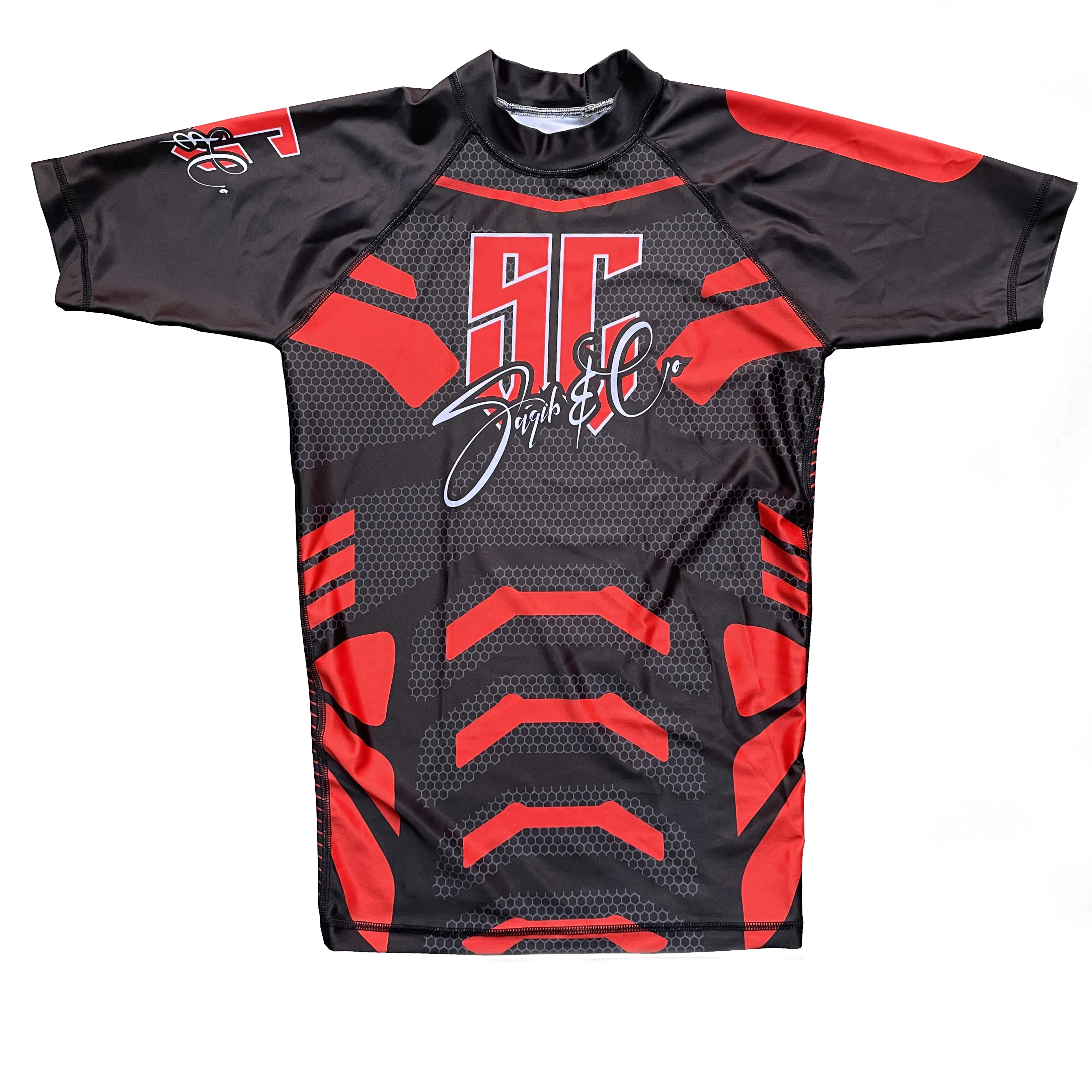 Индивидуальная печать Передняя и задняя команда Rash Guard-Конкуренция без Gi Jiu Jitsu базовый слой
