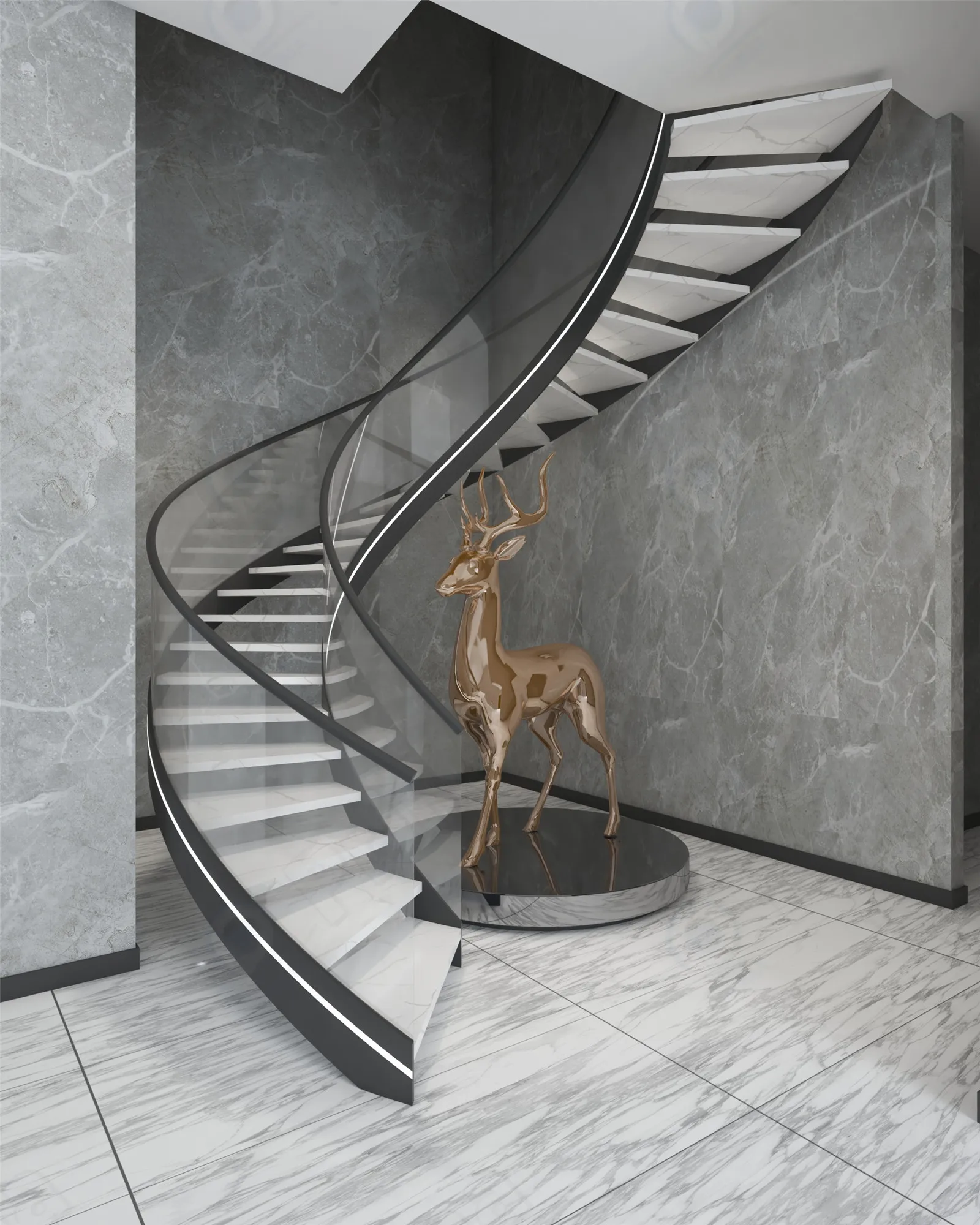 Горячая Распродажа лестница 3d Коммерческая архитектура дизайн интерьера