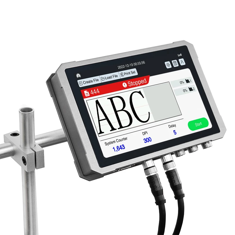 Logo Date Expiry Date Coder Bar code Time Stamp Printer Industrial Inkjet Printing Coding Machine For Plastic Pet Bottle Label