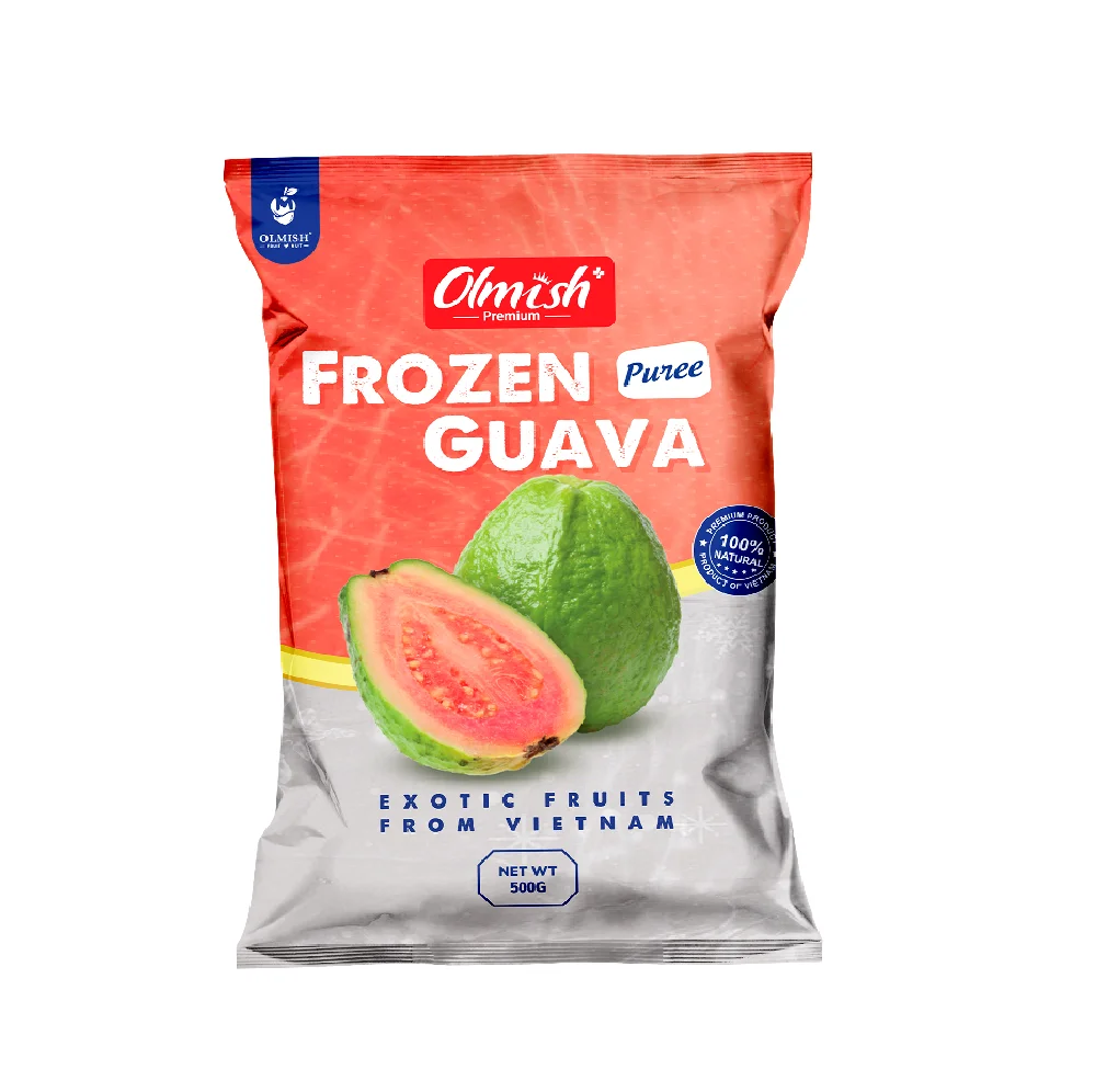 100% fresh Guava Frozen Fruit Puree of Frozen Guava from Vietnam manufacturer premium quality OLMISH fruit