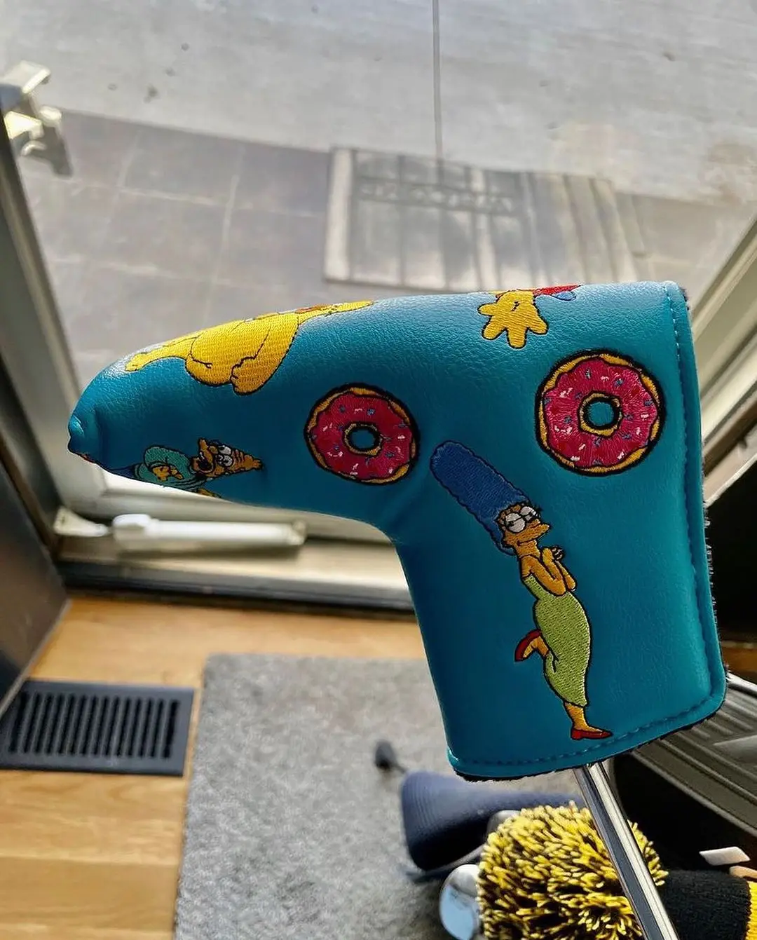 Premium High Quality Gradient PU Leather Golf Putter Cover Headcovers and Clubs Protector Animal Black Golf Driver Cover