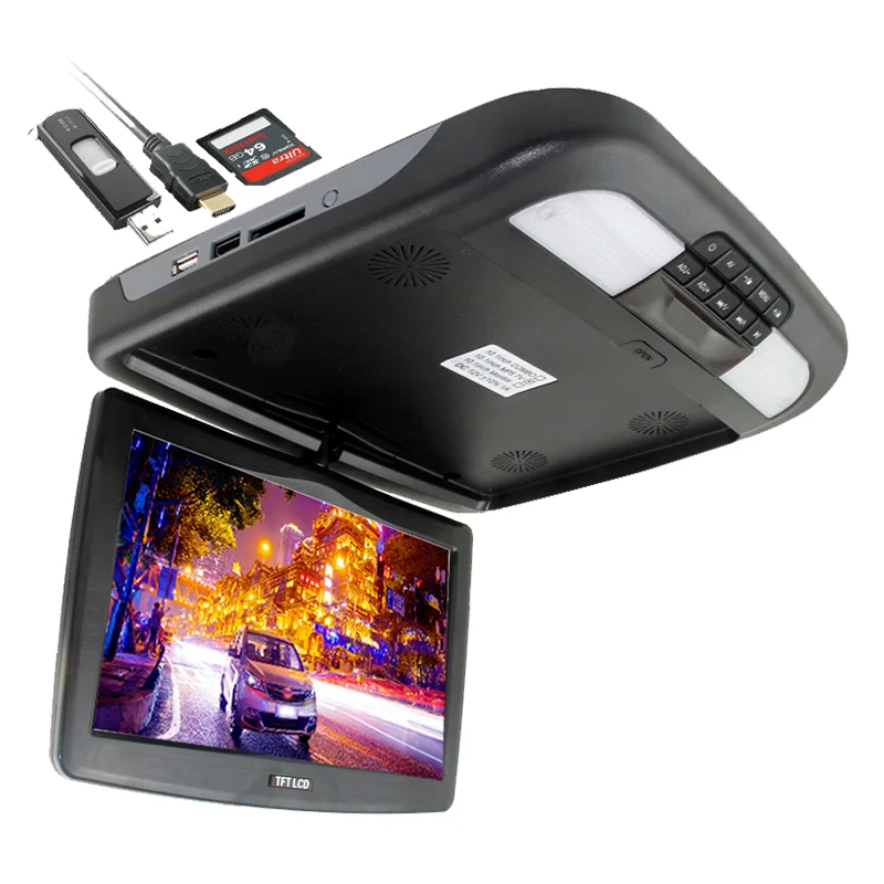New 10.1 inch super slim car flip down monitor MP5 roof mounted monitor overhead monitor