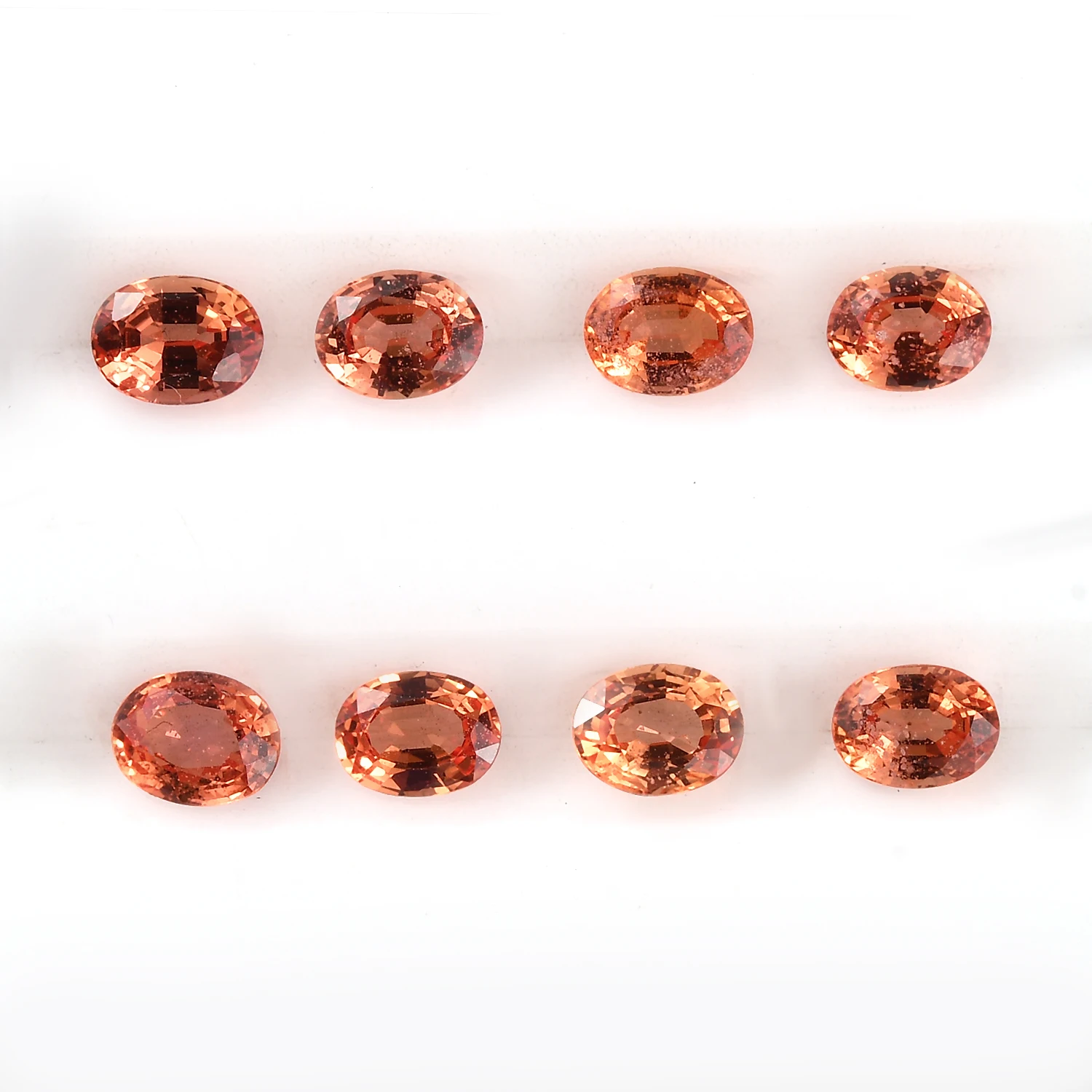 Natural Padparadscha Sapphire 4x3mm Cut Oval Wholesale High Quality Bulk Pink Orange Sapphire Loose Gemstone for making Jewelry
