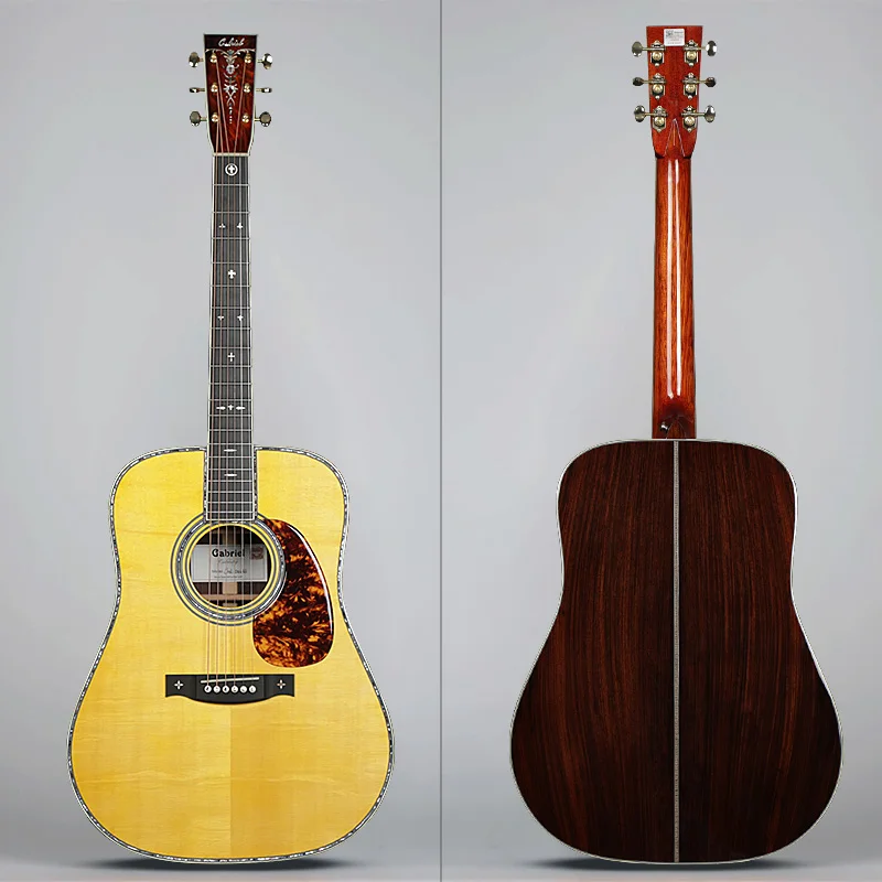 Gabriel limited LR655 handmade all solid 41 inch Indian rosewood acoustic guitar custom shop guitar produce factory supply