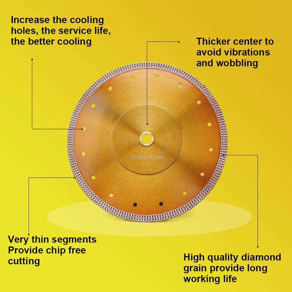 10 inch 250mm diamond saw blades wheels marble concrete tile cutting discs blades