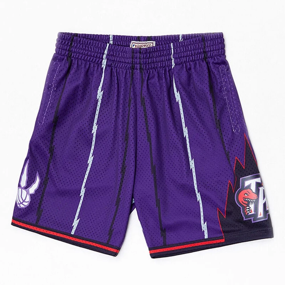 Mitchell & Ness Toronto Raptors Swingman Basketball Shorts Custom Logo Purple Shorts For Men Mesh Basketball Shorts For Men