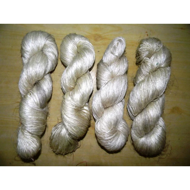 White natural smooth hand knitting spun silk yarn Available In Affordable Price