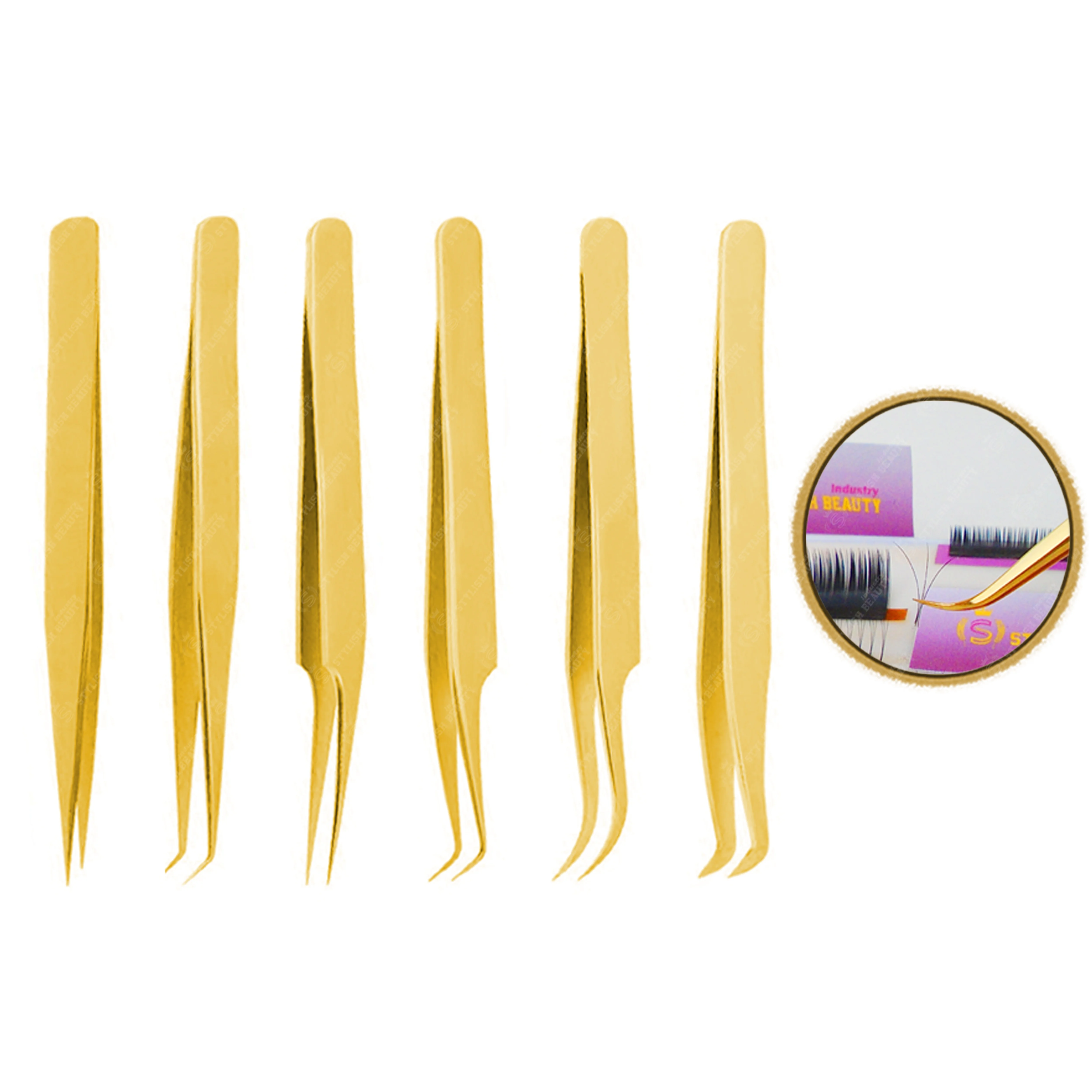 Isolation Eyelash Extension Tweezers Best Selling Stainless Steel Multi-functional Durable Lash Tweezers With Customized Logo