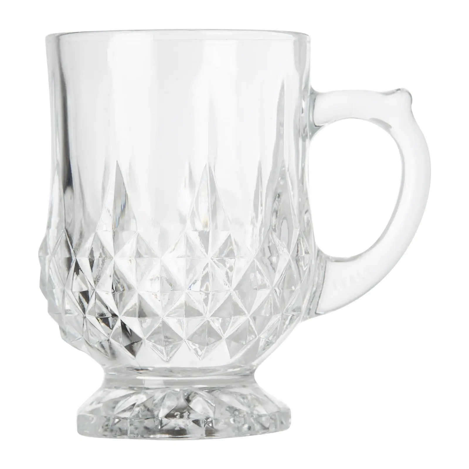 Made in Italy Highest Quality siliceous sand and refiners Verona Footed Mug 12Cl 6pcs Set Glass Mugs