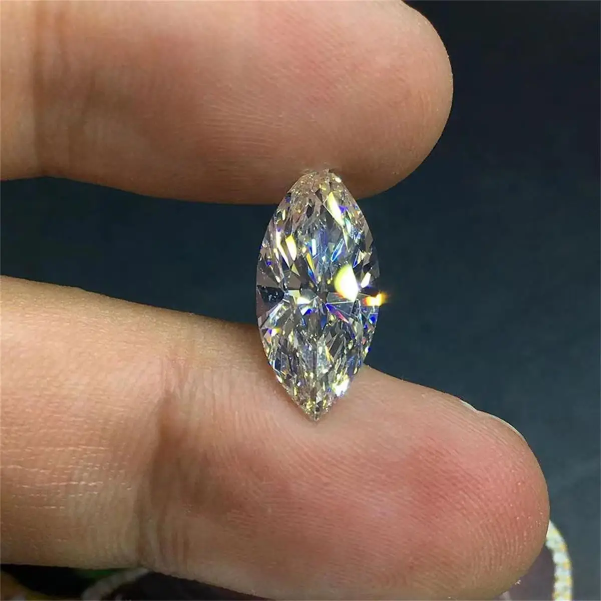 4 59 ct VS1 шт. Иджи синтетический CVD Свадебный лазер белая любовь прозрачная свободная форма маркиза отличная резка лабораторный Выращенный алмаз