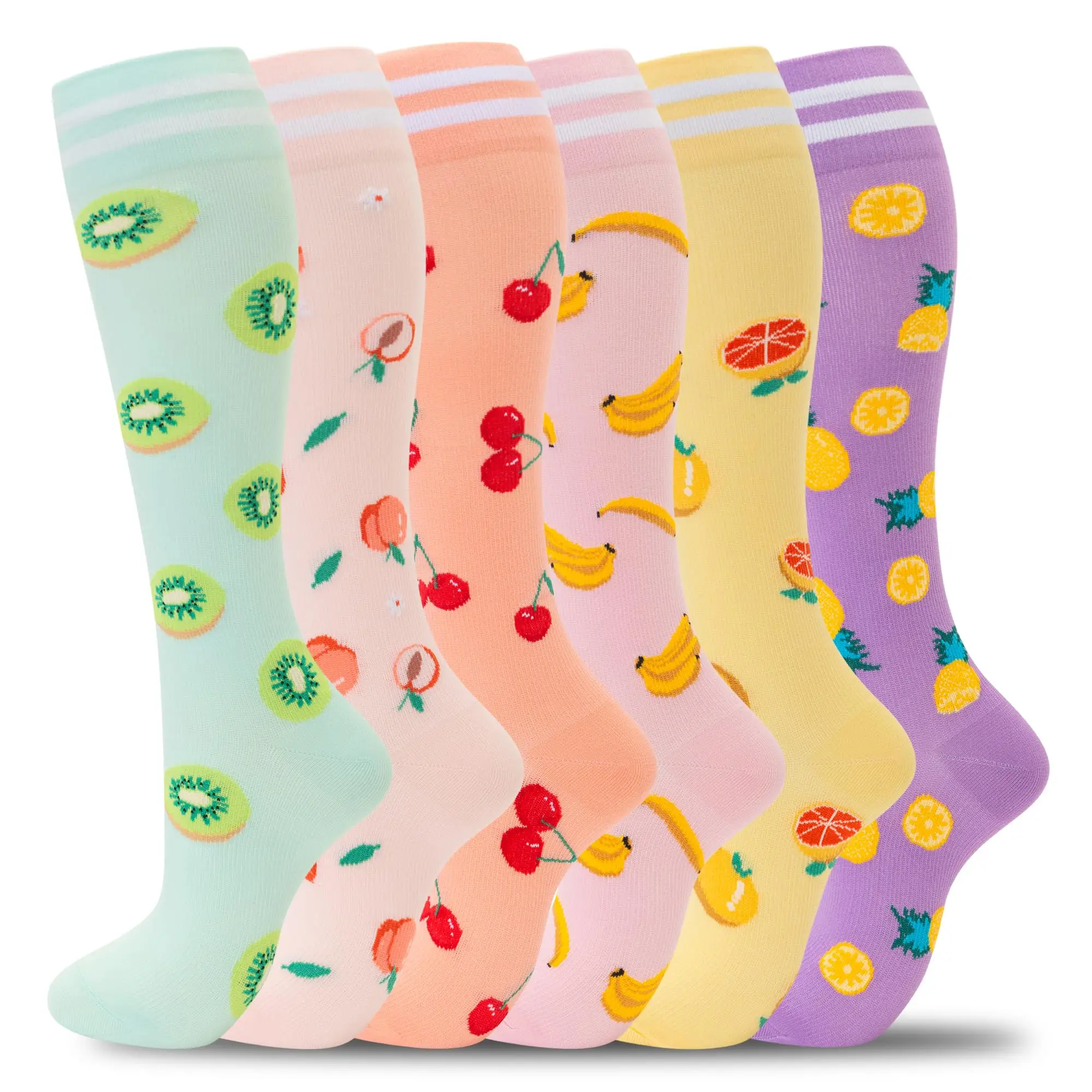 Everyday Reliable Custom Classic Design Breathable Comfortable Graduated Compression Socks for Women and Men