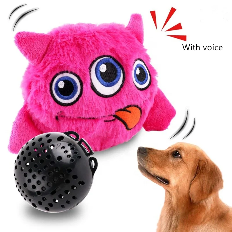 Cute Dog Toy Plush Giggle Ball Puppy Automatic Electronic Shake Crazy Toys Exercise Entertainment Interactive Pet Balls