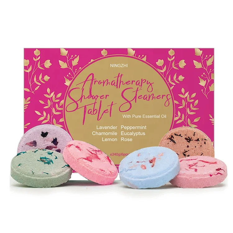 Natural Herbal 6 Packs Shower Steamers Shower Bath Bombs Tablets for soothing body mind