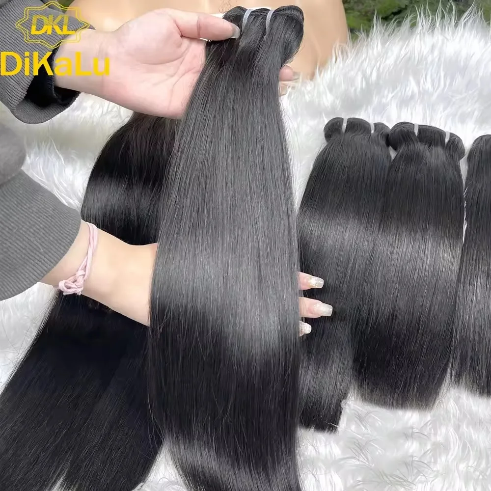 Raw Hair bundles Vietnam High Quality Double Drawn Hair Weaving Vietnam Black Color Brazilian Hair Human