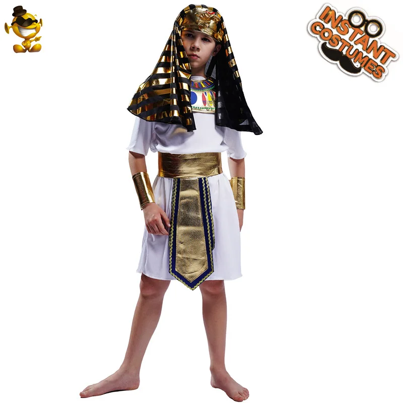 Wholesale Halloween Kids Heroic Little Egyptian Samurai Show Costume Little Pharaoh Prince Cosplay Costume