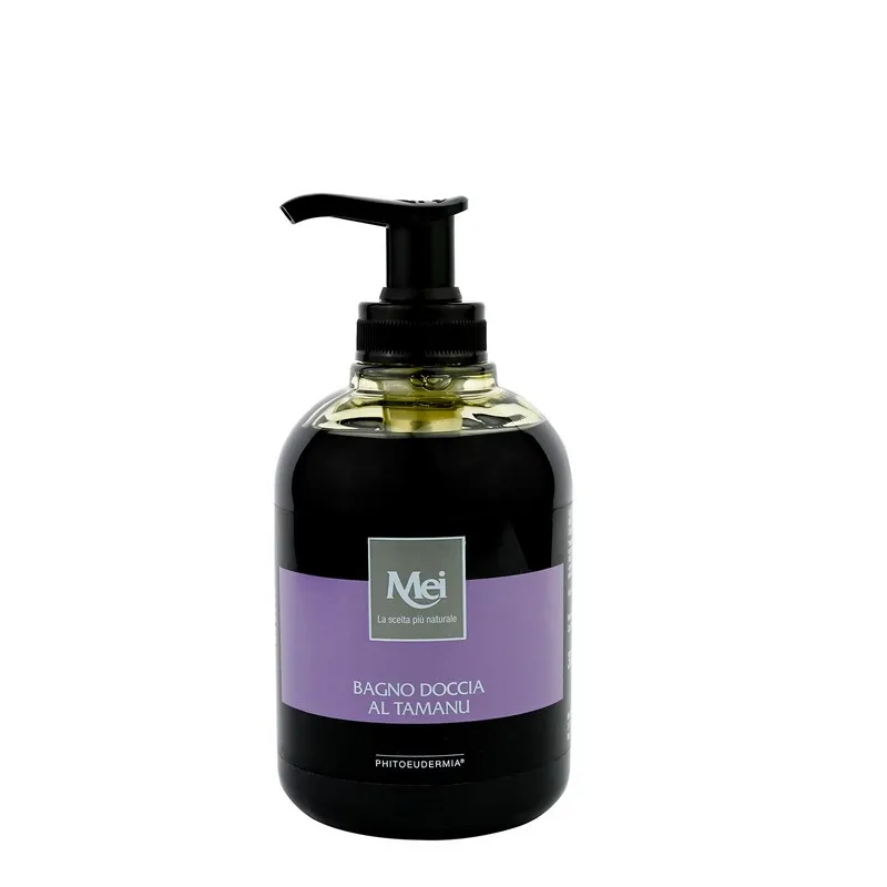 Made in Italy natural Tamanu shower-bath gel with regenerating properties and a pleasant exotic perfume