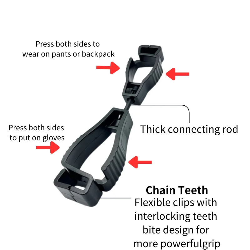 Anti-Loss Clip for Plastic Safety Work Gloves Holder Clips for Secure Glove Attachment