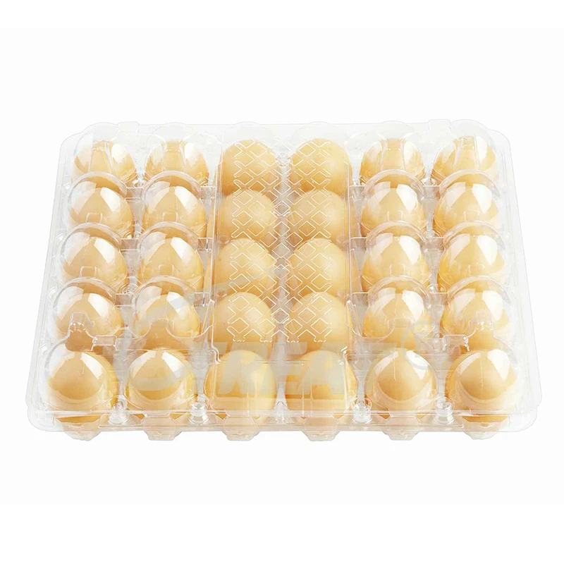 New Arrival Biodegradable Packaging 30 Chicken Egg Tray Plastic Egg Tray Clamshell PET Egg Tray