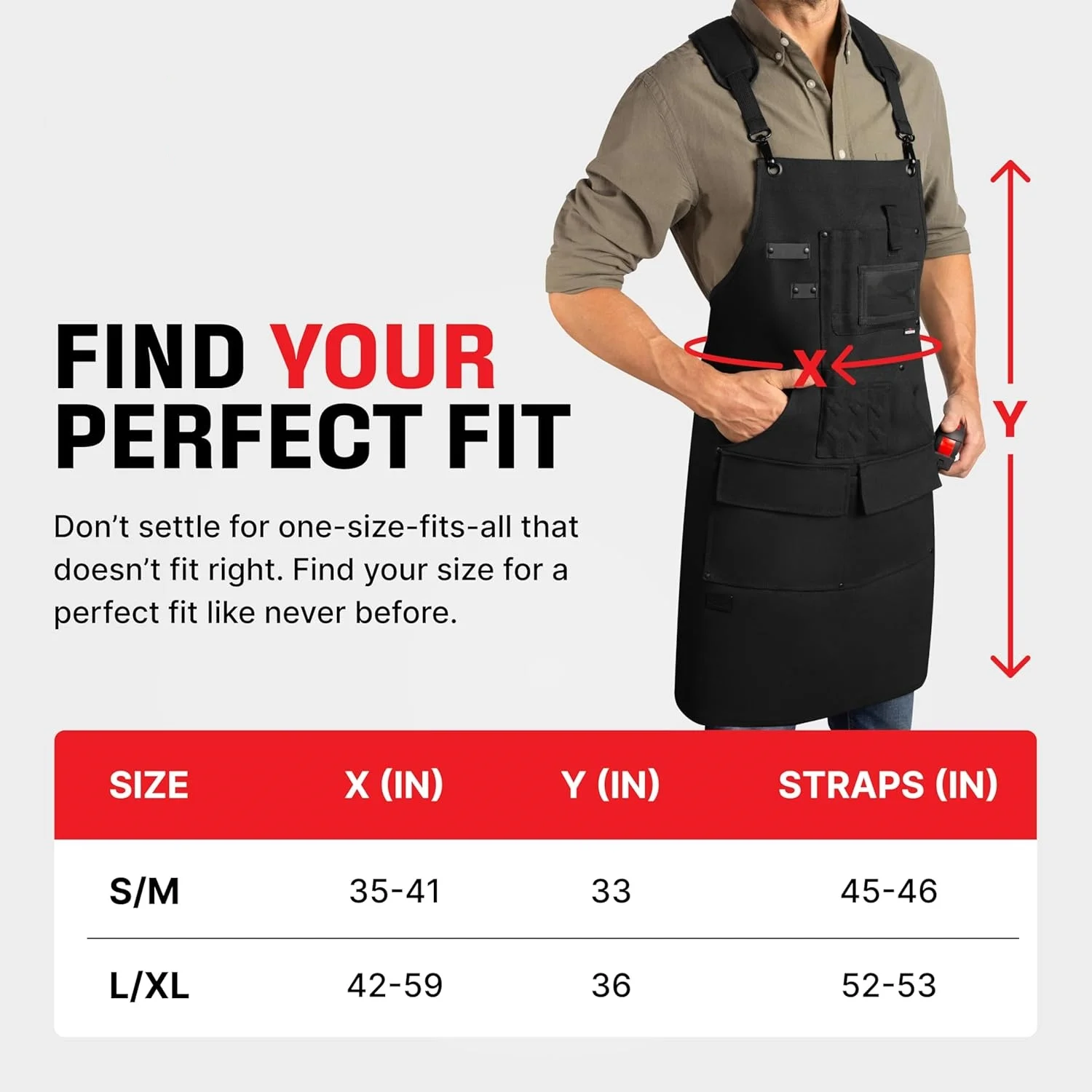 Work Aprons For Men With Reinforced Pockets, Magnet Holders & Durable Stitching Ideal Tool Apron Or Woodworking Apron for Men