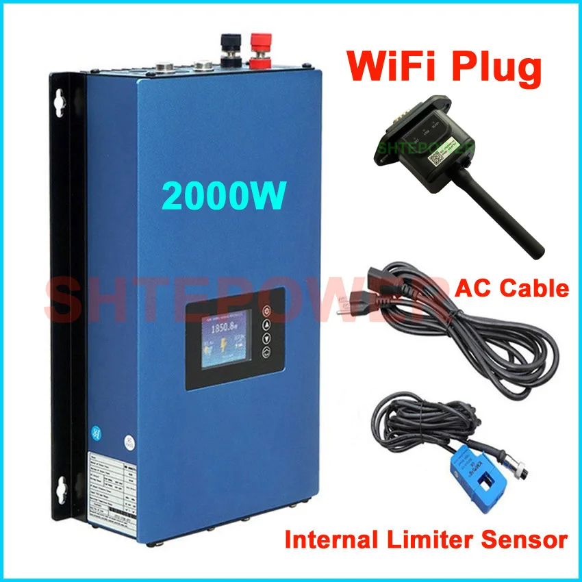 2000W inverter with internal limiter dc 45-90v to ac 220V 230V 240V inverters on grid mppt solar inverter 2kw with limter wifi