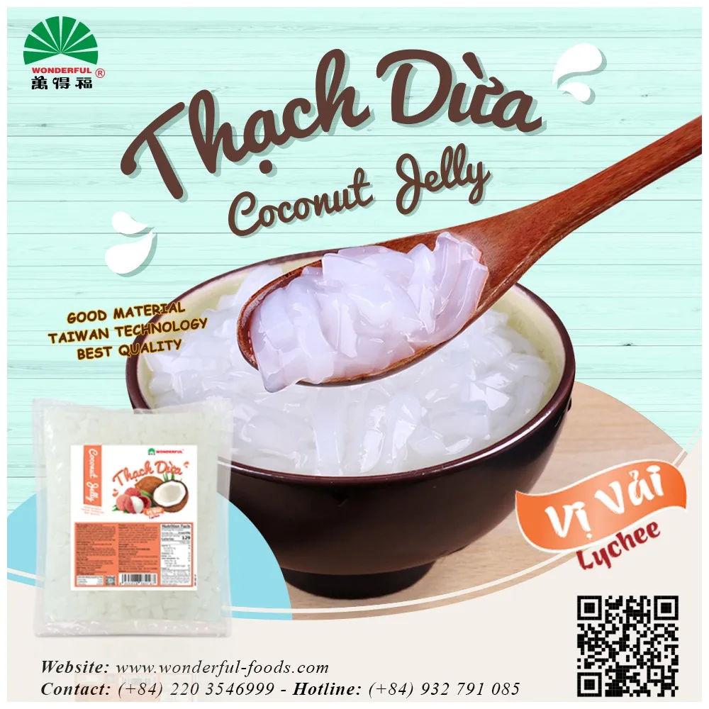 Hot Sale Hosong high quality Coconut jelly-litchi Manufacturer Made In Vietnam