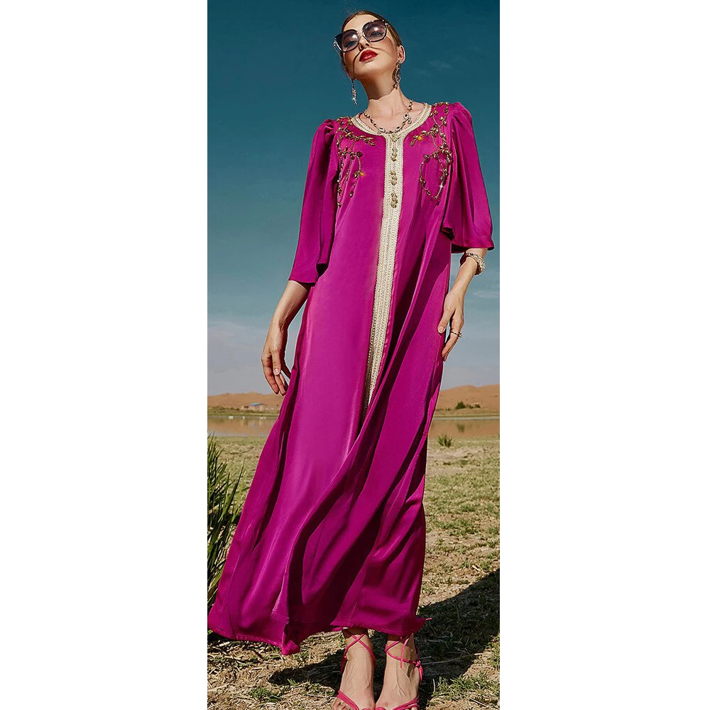 Кафтан в турецком стиле Дубай женское платье модные модели abaya мусульманское