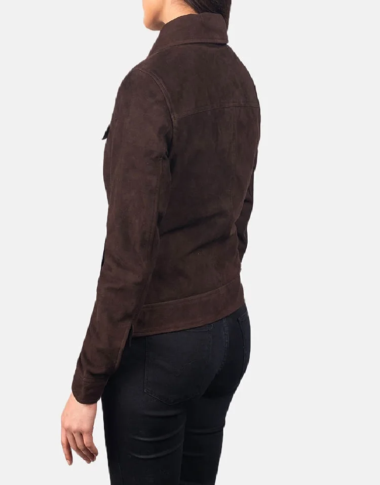 Real Leather Sheepskin Aniline Zipper Cityscape Black Women Biker Jacket with Quilted Viscose Lining and Inside Outside Pockets