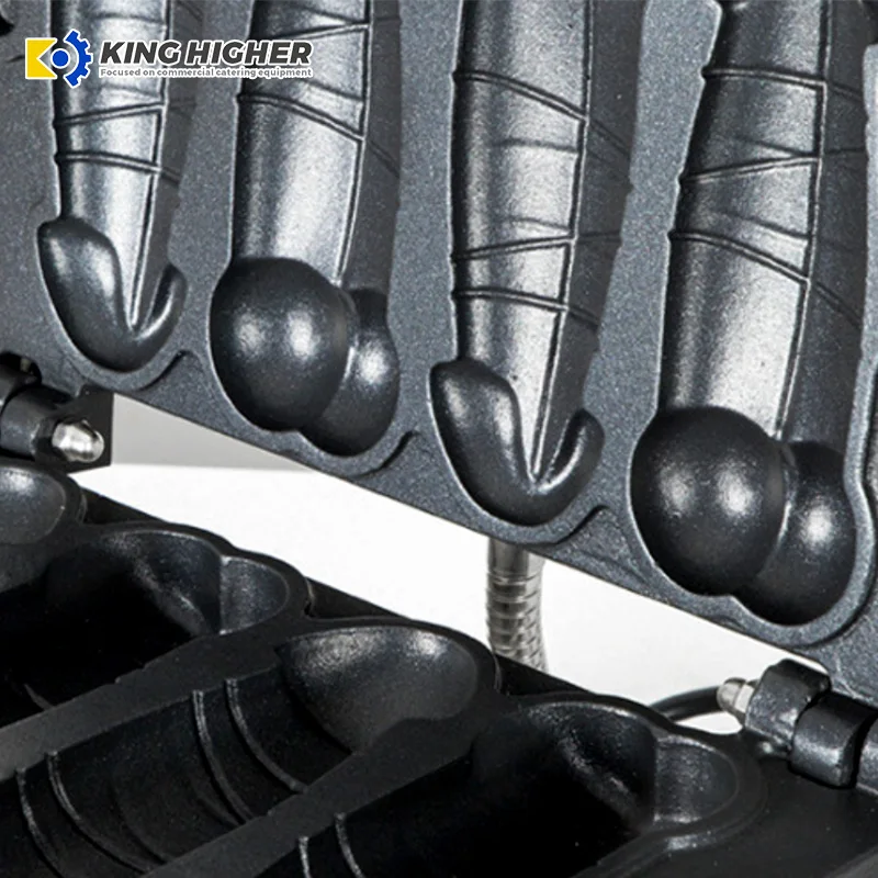 Custom Penis Shape Waffle Maker for Muffins & Fish Cakes Stainless Steel Non-Stick Baker Home Use Restaurant Design None-Stick