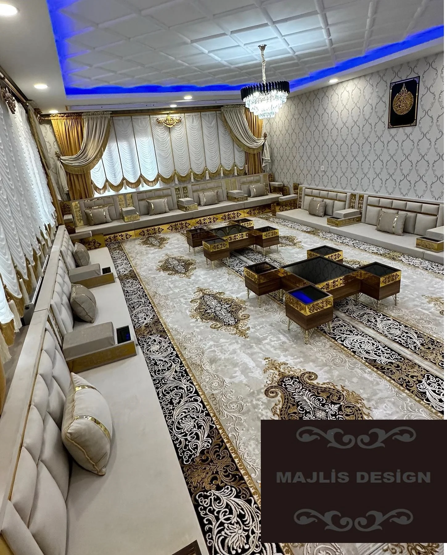 Arabic Majlis  Moroccan Majlis  Majlis Design   |  Customization Possible   L Shaped Arabic Floor Sofa Set    U Shaped Arabic