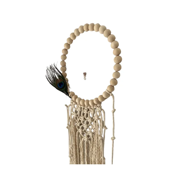 High Quality Wolf Head Dream Catcher Home Wall Decoration Natural Feather Pendant Macrame Big Dream Catcher For India Supplies