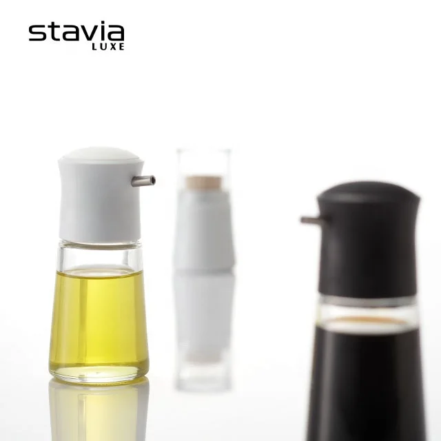 Compact salt & pepper mill glass cruet for home use , stavia luxe
