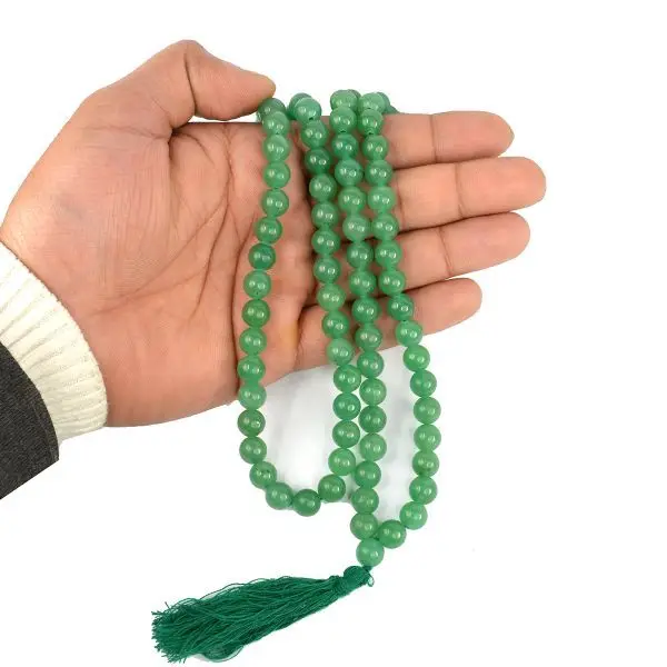 Best Selling New Design 108 Natural Green Aventurine Mala Beads 8mm Crystal Crafts Bracelet And Necklace Yoga Jewelry For Women