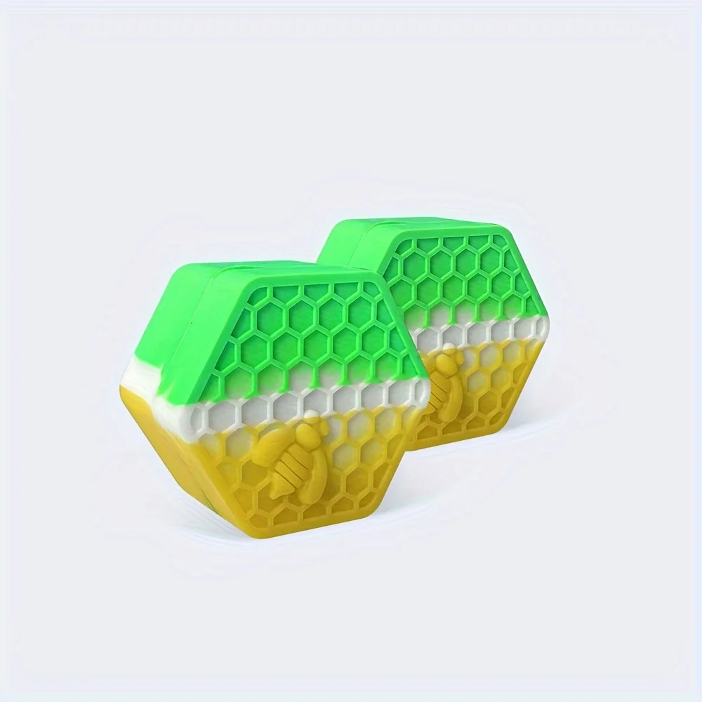 Hexagonal Bee Design Tobacco Storage Jar Silicone Oil Container Smoking Accessories
