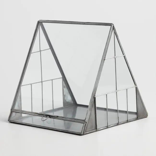 Geometrical Metal Glass Terrarium for Home Decoration